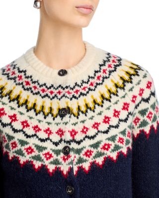 AQUA Fair Isle Cardigan - Exclusive