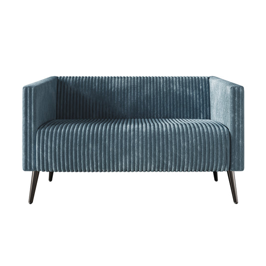 Walmart Castle Place Luxurious Corduroy Velvet Upholstered Loveseat, Light Blue