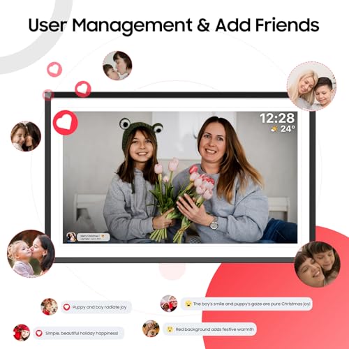 Amazon ApoloSign Digital Picture Frame 15.6 inch, WiFi Digital Photo Frame with 32GB Storage, 1920x1080 FHD IPS Touch Screen, Auto-Rotate, Easy Setup to Share Photos or Videos Instantly via Frameo App