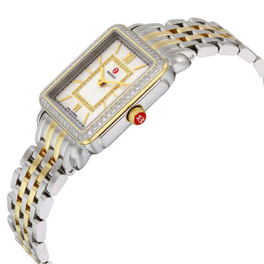 Walmart Michele Women's Deco II Mid Two-Toned Diamond 26mm Watch MWW06I000004