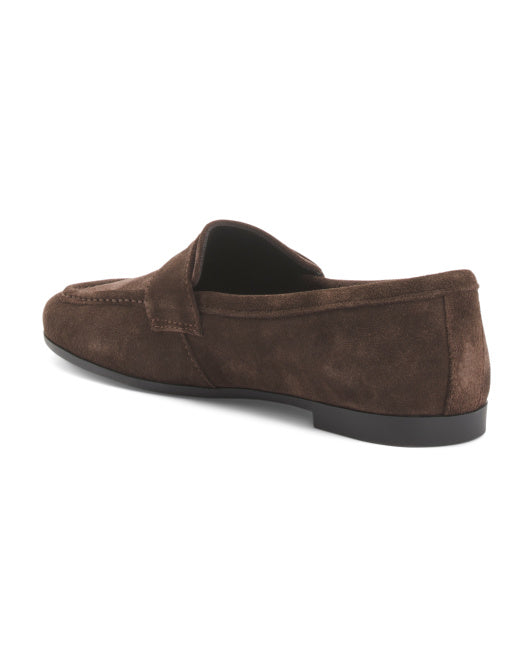 BLACK SUEDE STUDIO Suede Round Toe Classic Loafers