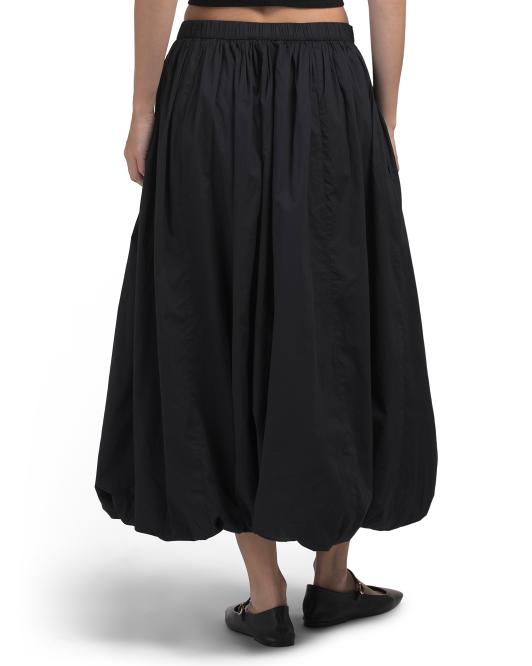 LUCKY BRAND Bubble Poplin Maxi Skirt