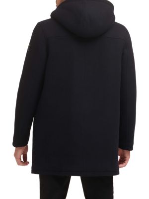 Kenneth Cole
Faux Shearling Hooded Wool Blend Coat