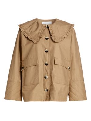 GANNI
Ruffle Trim Puritan Collar Jacket