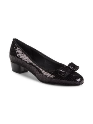 Salvatore Ferragamo
Vara Sequin Leather Pumps