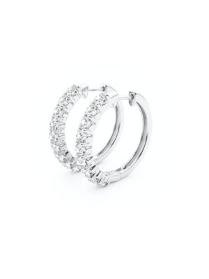 Saks Fifth Avenue
Build Your Own Collection 14K Gold & Natural Round Diamond Shared Prong Hoop Earrings