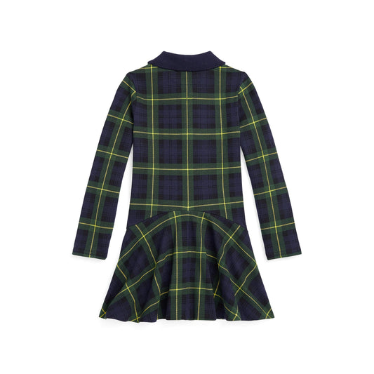 Polo Ralph Lauren Kids Plaid Stretch Mesh Polo Dress (Little Kids)