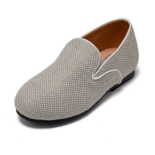 Kids Shoes Spring Summer Tan New Design Blue LinensFor Boys Girls Casual Shoe Popular Rubber Size 21-35