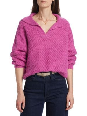 Joseph A
                                                                         Lace Sleeve Sweater
