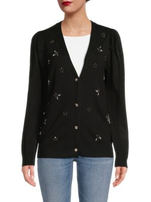 Joseph A
                                                                         Lace Sleeve Sweater
