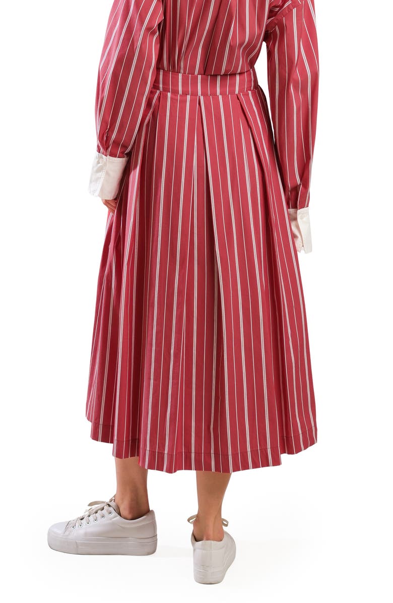 FREEMARKET Striped Midi Skirt