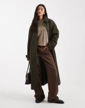 ONLY faux leather pleated maxi skirt in black