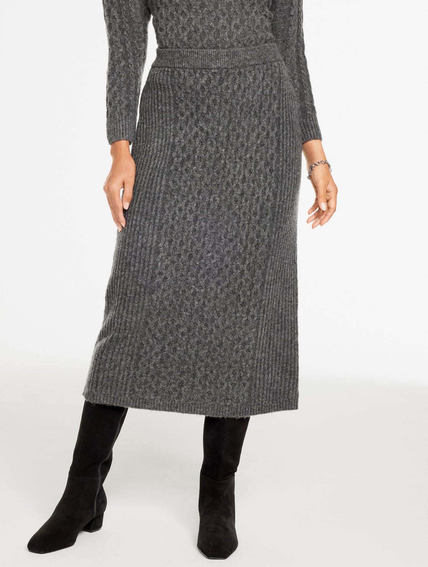 Corduroy Fit & Flare Skirt