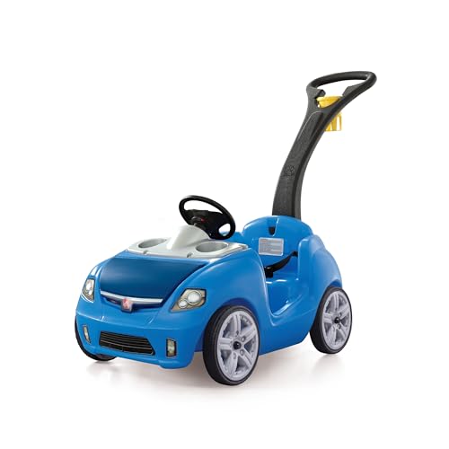 Amazon Step2 Whisper Ride II Buggy Kids Push Car, Ride On Toy, Stroller Substitute, Includes Seat Belt & Horn, Made of Durable Plastic, Max Weight 50 lbs., For Toddlers 1.5-4 Years Old, Blue