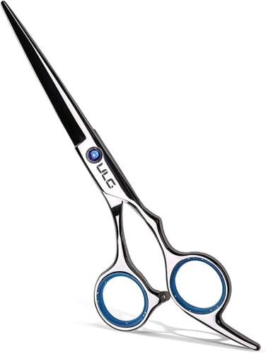Amazon Hair Cutting Scissors, ULG Professional Hair Scissors 6.5 inch Right-Hand Razor Edge Barber Shears Salon Hair Cutting Shears Made of Japanese Stainless Steel, Hand Sharpened Blue