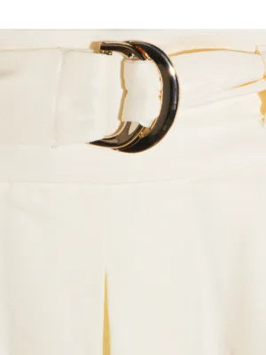 TWINSETbuckle-belt pleated midi skirt