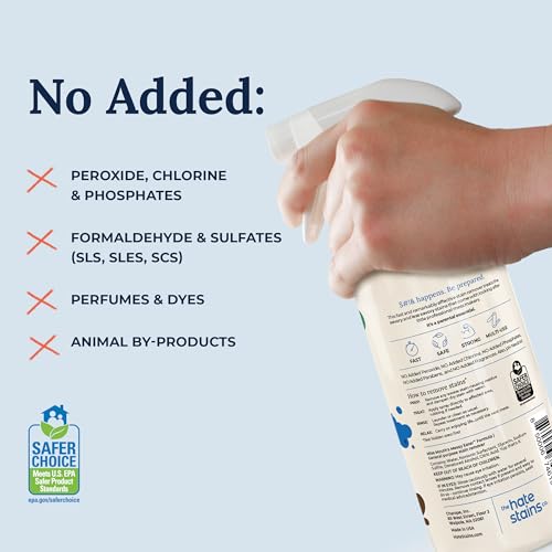 Amazon Miss Mouth's Messy Eater Stain Treater Spray - 16oz Stain Remover - Newborn & Baby Essentials - No Dry Cleaning Food, Grease, Coffee Off Laundry, Underwear, Fabric
