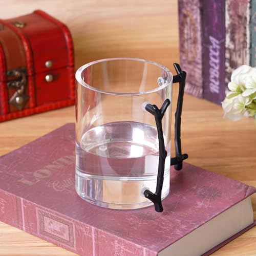 Amazon Jurtmy 2 Pcs Judaica Hand Washing Cup with Dual Handles, Clear Acrylic Hand Washing Cup for The Jewish Ritual & Netilat Yadayim (Black Handle)