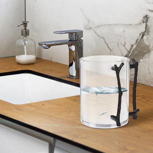 Amazon Jurtmy 2 Pcs Judaica Hand Washing Cup with Dual Handles, Clear Acrylic Hand Washing Cup for The Jewish Ritual & Netilat Yadayim (Black Handle)