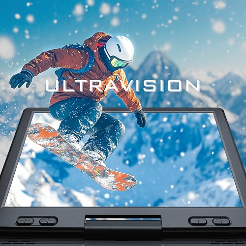 Amazon MYDASH 14.9'' Portable  DVD  Player  with  12.5" Swivel  Screen – Rechargeable  Car  DVD  Player,  Portable & Travel,  Region‑Free  Personal  DVD  Player  Portable,  USB/SD  Support