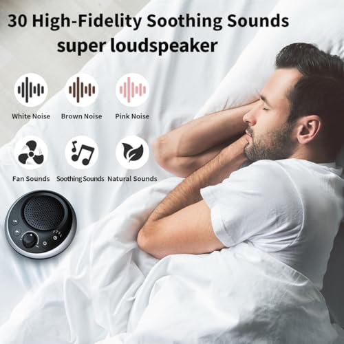 Amazon Sound Machine Loud White Noise Machine Nonstop Brown Noise Sleep Machine 30 Soothing Sounds for Baby Kids Adults Pink Noise Sounds Machine 36-Level Vol 4 Timer Memory Function for Home Travel Office