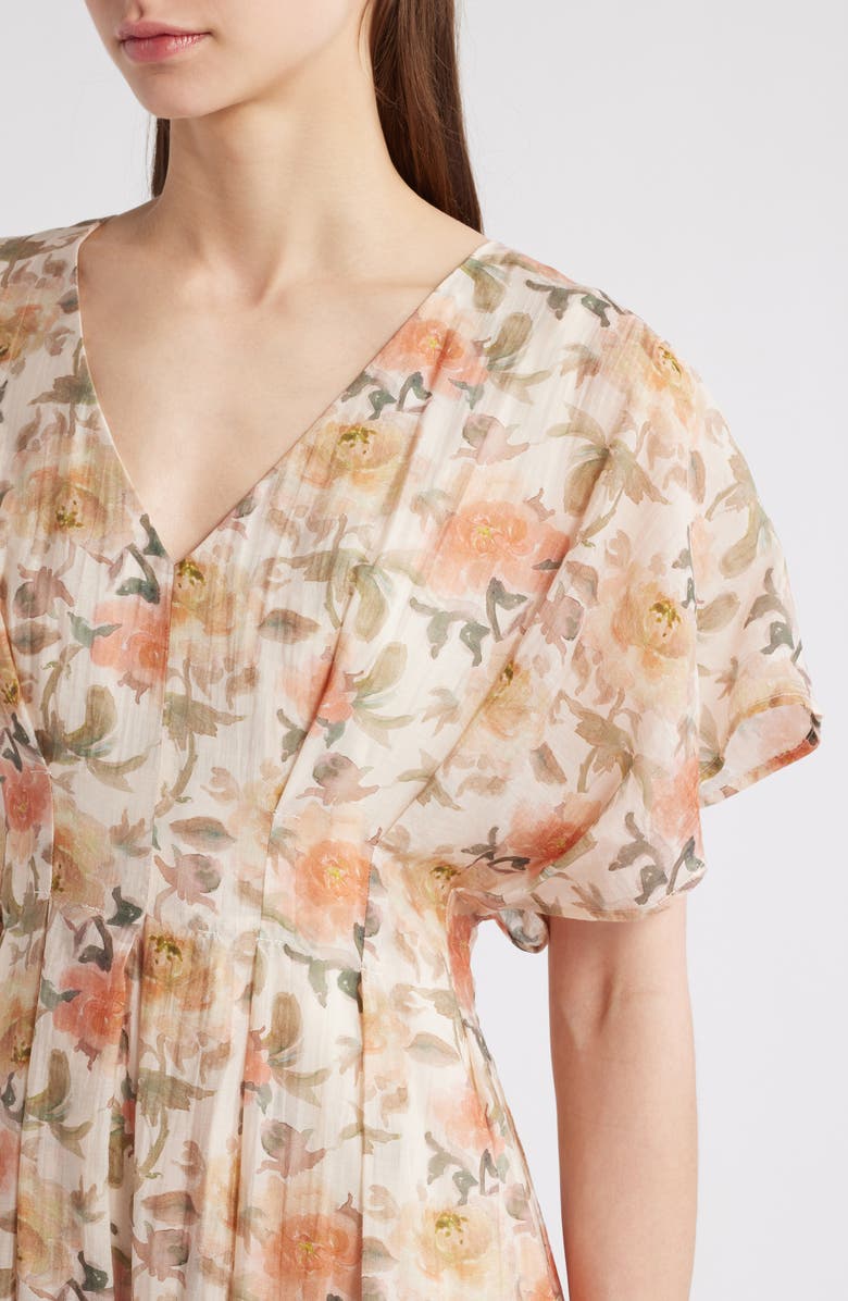 Mila Mae Floral Dolman Sleeve Midi Dress