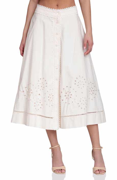 Embroidered Stripe Midi Shirtdress
