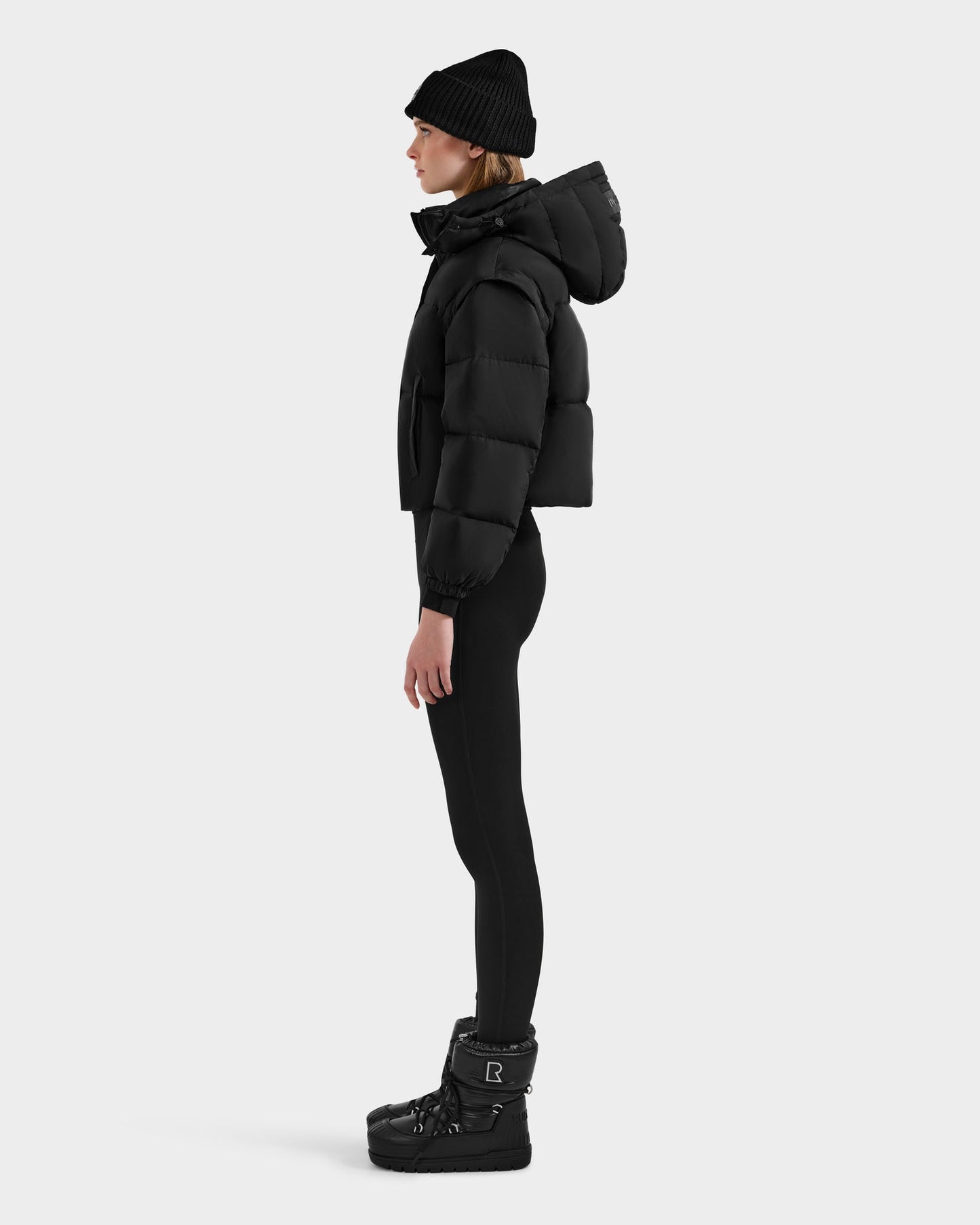 OPRAH WOMEN'S CONVERTIBLE DOWN PUFFER WITH REMOVABLE SLEEVES