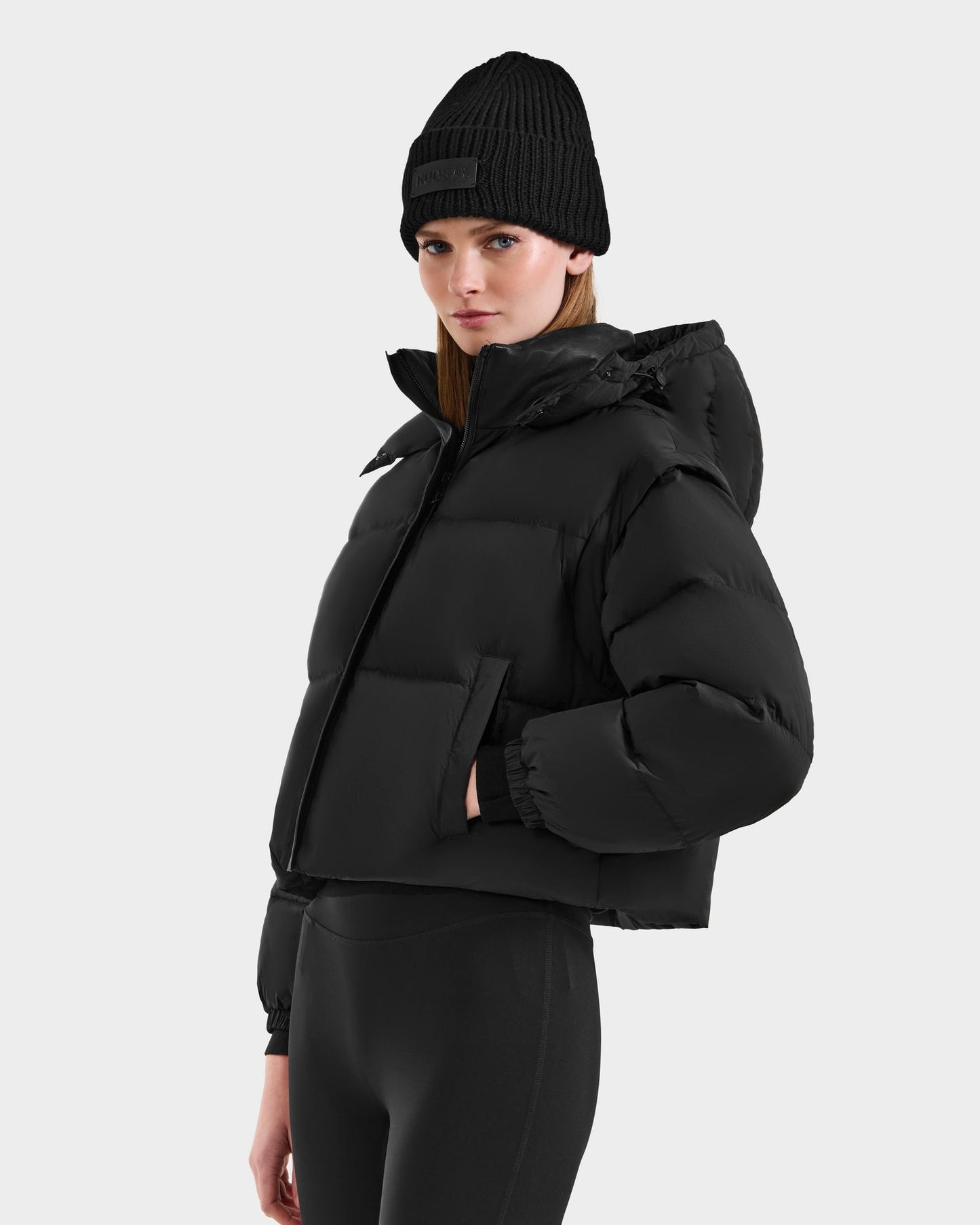 OPRAH WOMEN'S CONVERTIBLE DOWN PUFFER WITH REMOVABLE SLEEVES