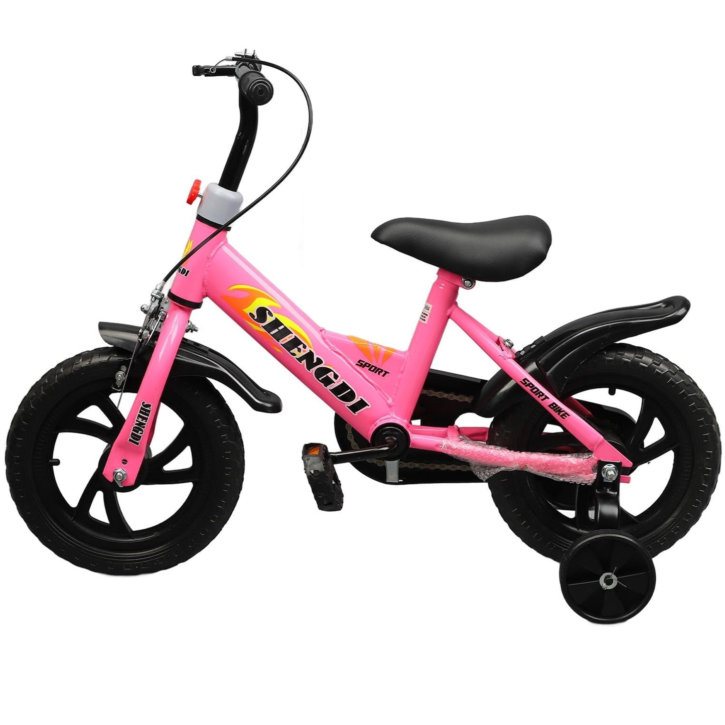 thumbnail image 1 of Eotvia 12 inch Kids Bike with Training Wheels, Children Bike with Adjustable Handlebar, Kids  for Boys Girls Toddlers Age 1 to 5, 2-in-1 Toddler Bike with Handbrake/Bell/Pedals, up to 110lbs, 1 of 11