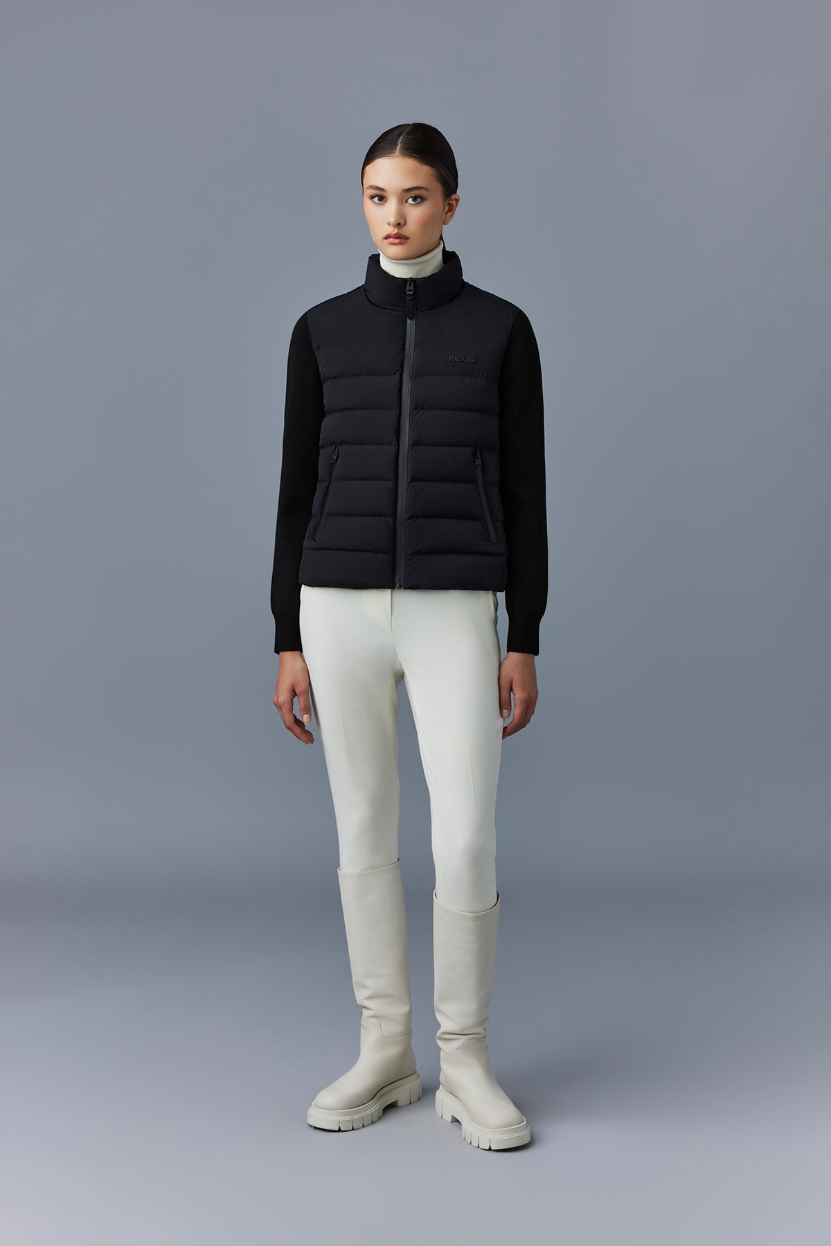 OCEANE-CITY Light down mixed-media jacket