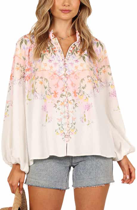 Courtney Placed Floral Long Sleeve Dress