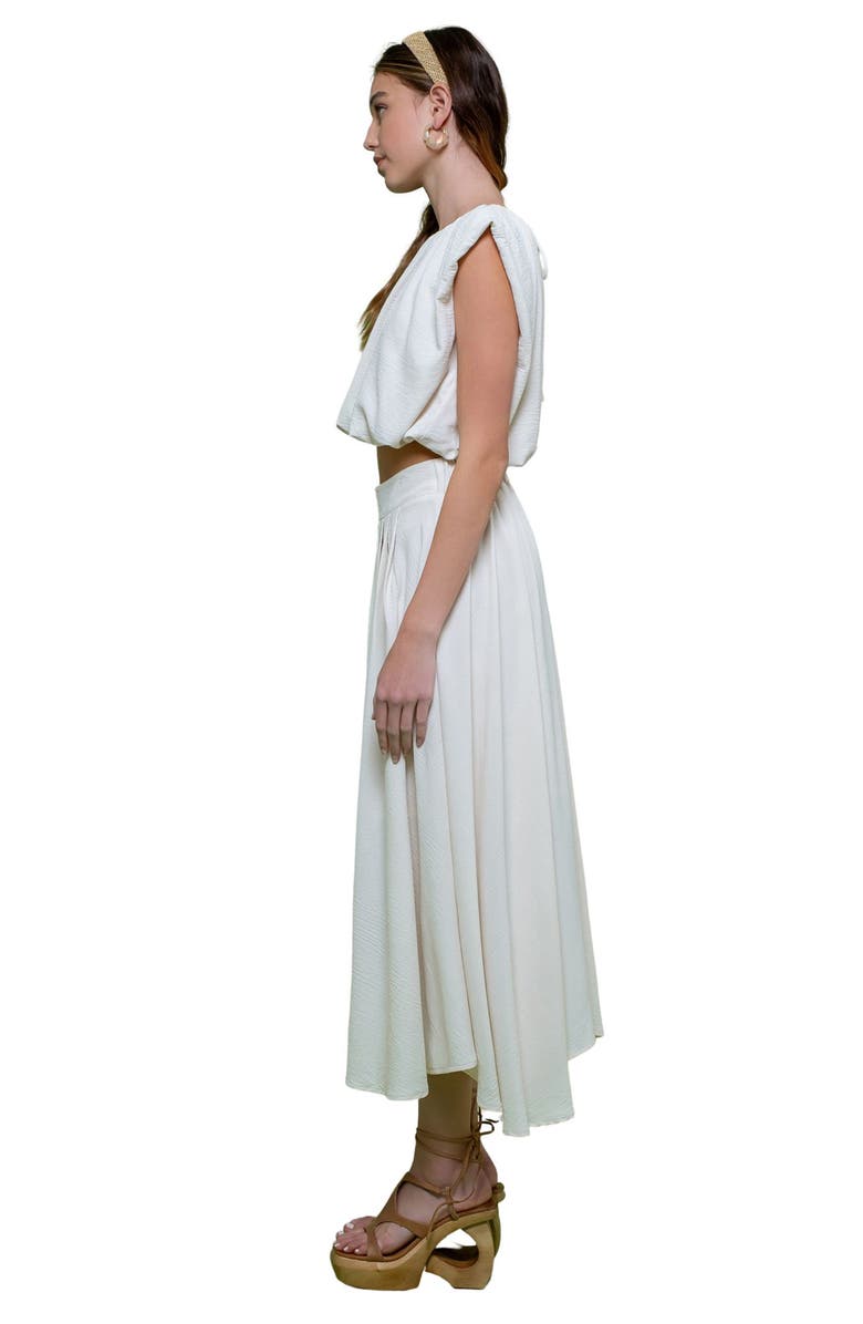 Blu Pepper Pleated Maxi Skirt