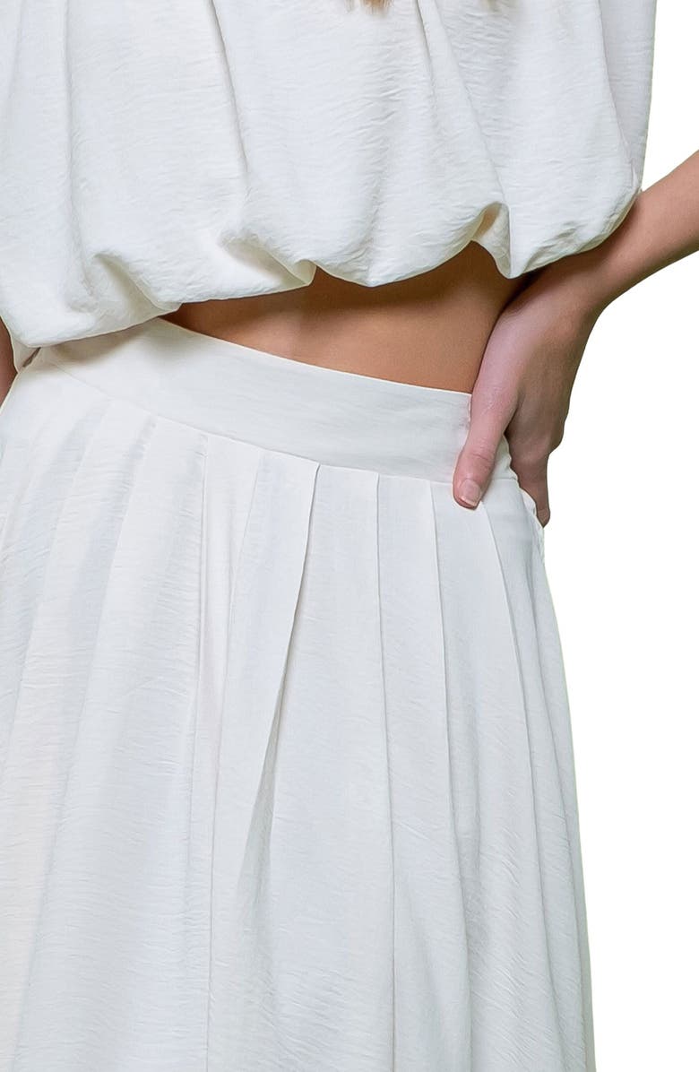 Blu Pepper Pleated Maxi Skirt