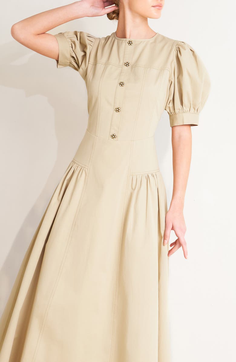 FREEMARKET Solid Midi Dress