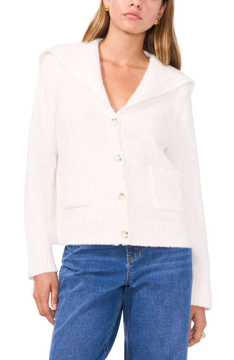 1.STATE Foldover Collar Cardigan