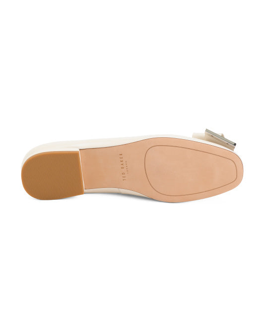 TED BAKER Leather Daria Bow Flats