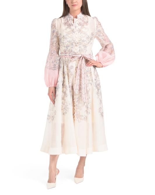NANCY YANG tie waist dress