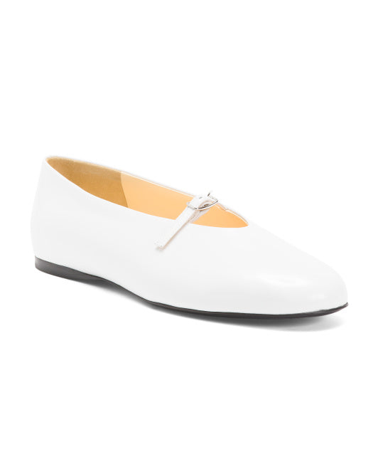 PROENZA SCHOULER Made In Italy Patent Leather High Vamp Ballerina Flats