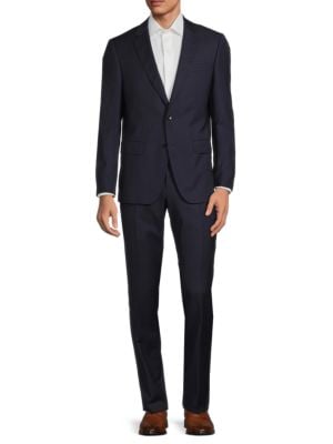 BOSS
 Plaid Virgin Wool Suit
