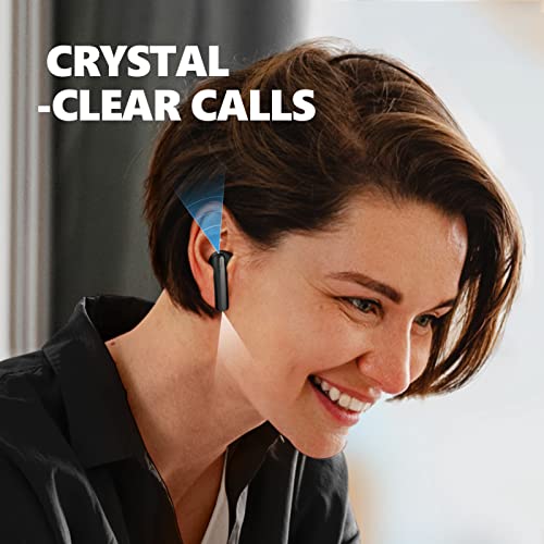 Wireless Earbuds Bluetooth 5.3 Headphones 40Hrs Playback Bass Sound Ear Buds with Waterproof in-Ear Earbud Earphones Wireless Charging Case with LED Power Display for Sport/Workout/Office/Home Black