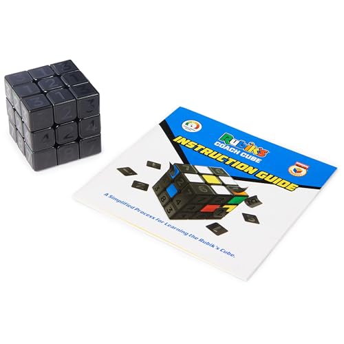 Rubik’s Coach Cube, Learn to Solve 3x3 Cube with Stickers, Guide, & Videos | Stress Relief Fidget Toy | Adult Toy Fidget Cube | for Ages 8 and up