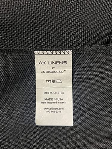 AK TRADING CO. Lush Panne Velvet Tablecloth - 60 x 102 Inch Rectangular Table, Black