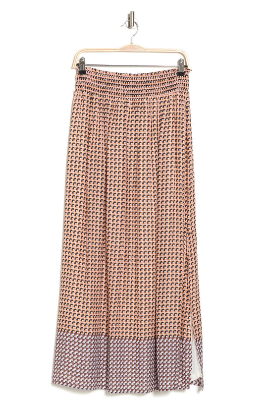 DR2 BY DANIEL RAINN Smocked Waist Side Slit Maxi Skirt, Main, color, TUMBLEWEED