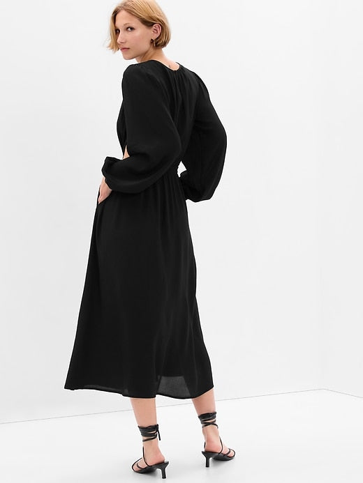 Image number 8 showing, LENZING ECOVERO Cutout Midi Dress